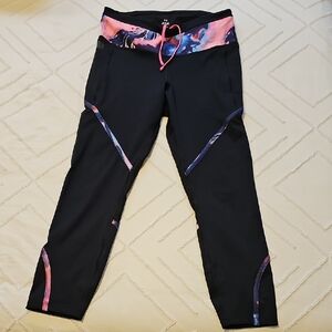 Under Armor Run Leggings Pink And Black Size L